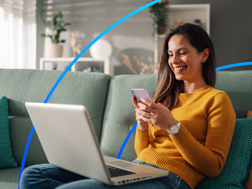 Cliente DIGI utilizando Fibra óptica (Fibra SMART 500Mb) + línea móvil (25 GB + 100 Minutos)