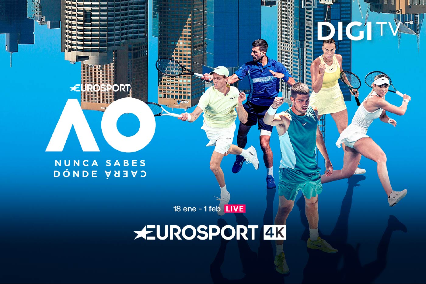 DIGI TV emitirá el Open de Australia en Eurosport 4K sin coste adicional